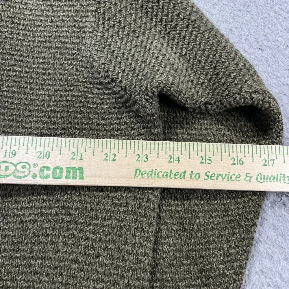 Woolrich Sweater Mens Large Green Knit Henley Crewneck Pullover Warm Casual VTG